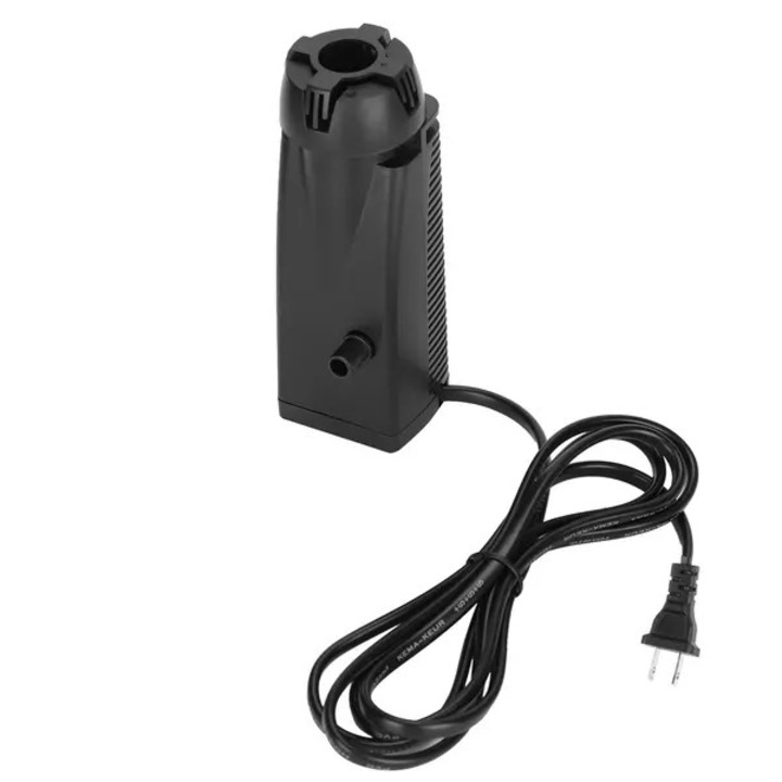Filtru acvariu cu ventuza, sistem oxigenare si filtrare, compact, alb