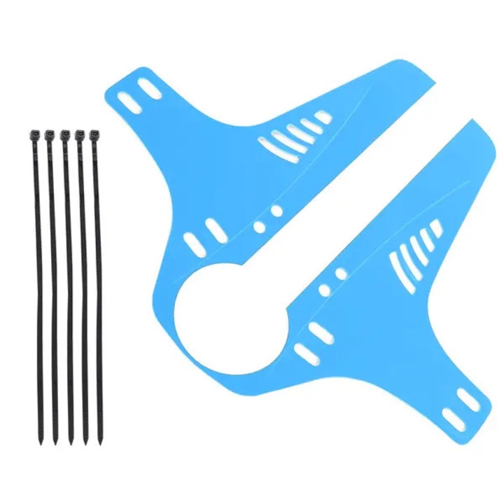 Aparatoare noroi spate pentru roata bicicleta din plastic, 265 x 280 mm, albastru, include 5 bride de prindere (PO-CJ-K0433-26-8-22-2207)