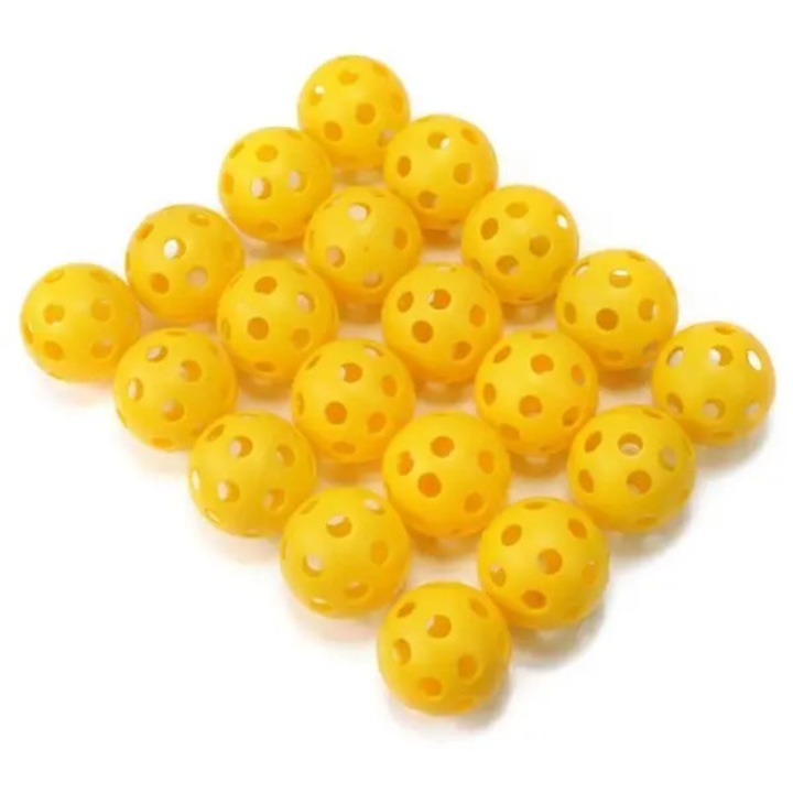 Mingi golf antrenament 20 buc plastic galben 41mm
