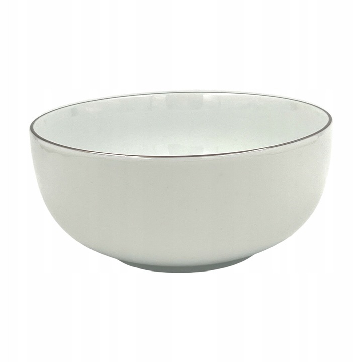 Salaterka Bogucice Base Platin, 16.5 cm, Portelan Alb