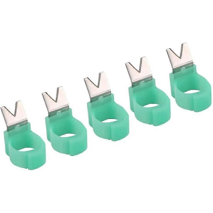 Set 5 Inele Ajustabile pentru Recoltat Fructe si Legume, Plastic, 1.5x1.5cm