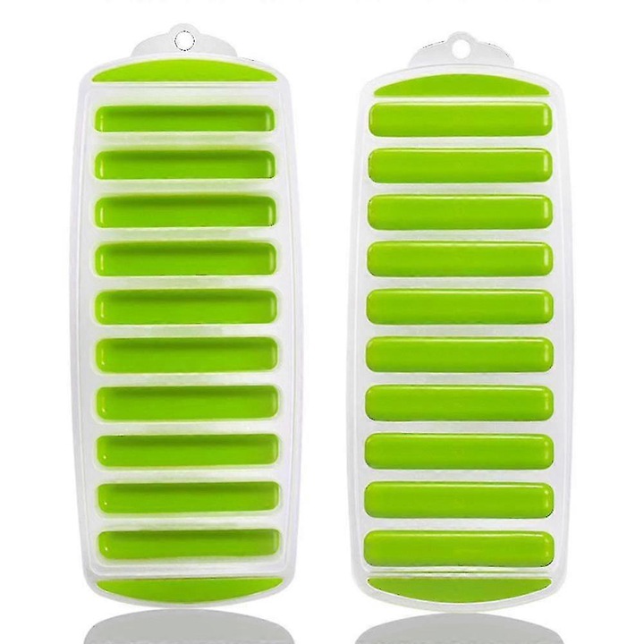Tava cuburi gheata silicon, set 4 culori, 9.5x1.9cm, pentru sticle inguste