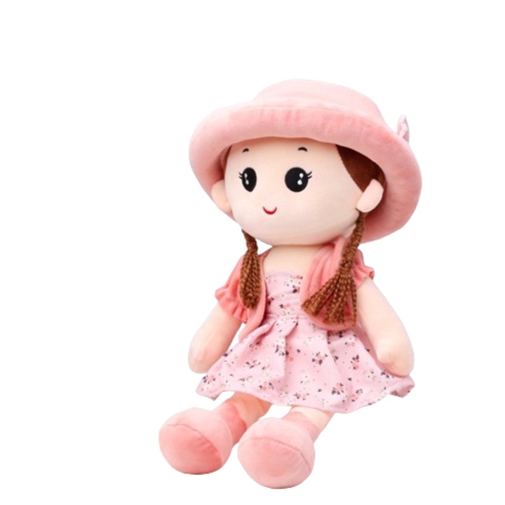 Papusa de plus Nana, 45 cm, Roz