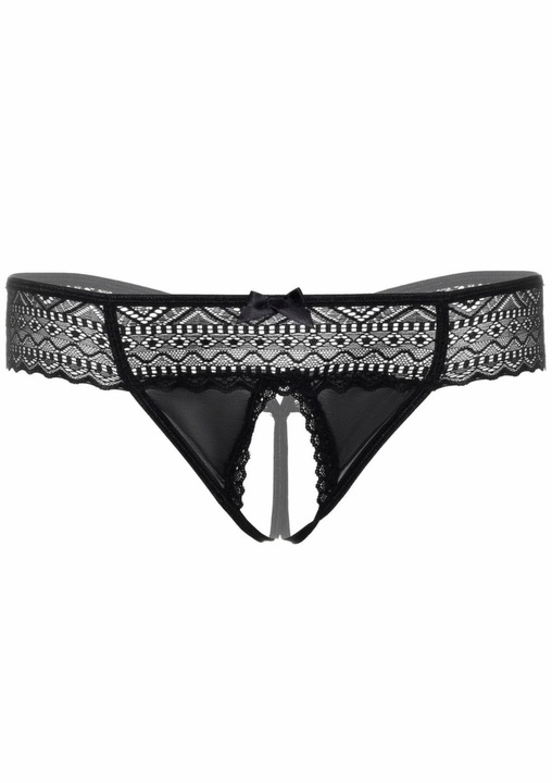 Szexi fehérnemű, Daring Intimates, Roxanne modell, varrás nélküli tanga, csipke, fekete, környezetbarát csomagolás