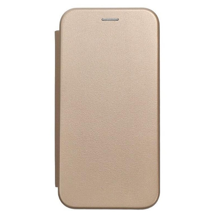 Bőrtok iPhone 15 Pro Max-hoz, Forcell Elegance Book Case, Arany
