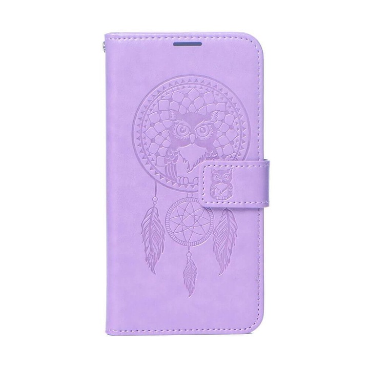 Bőrtok Samsung S24-hez, Forcell Mezzo Book Case, Lila
