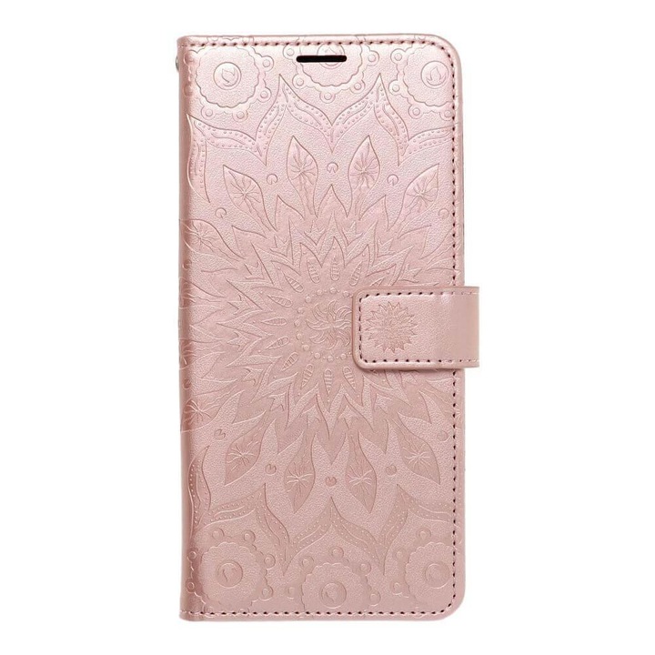 Forcell Mezzo Book Case bőr tok Samsung S24 Ultra készülékhez, Arany