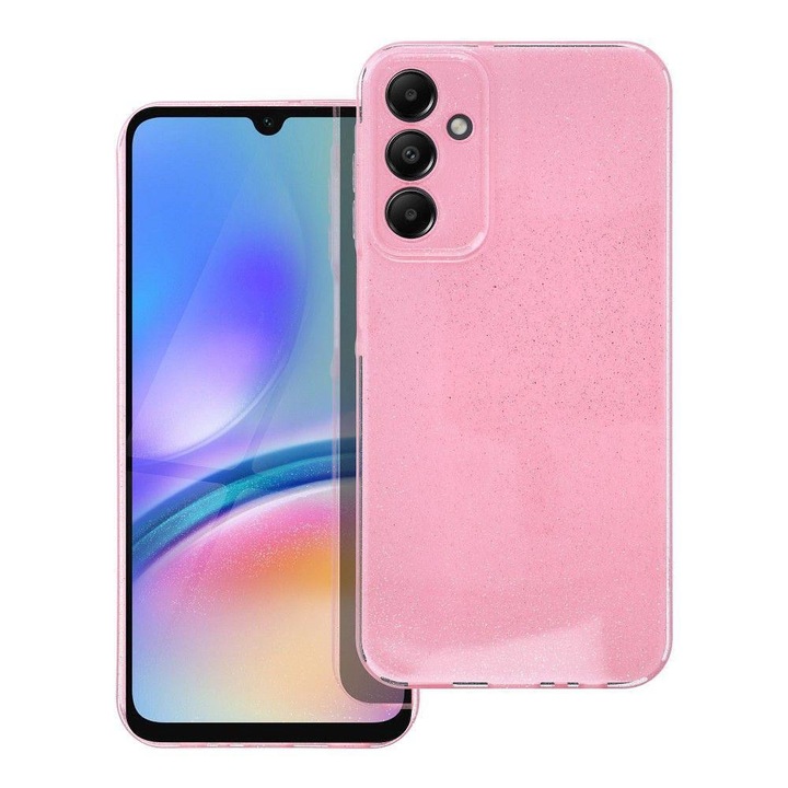 Fényes tok Samsung A15-höz, Forcell 2mm Blink Case, Rózsaszín