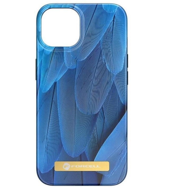 Magsafe tok iPhone 15 Pro-hoz, Forcell F-Protect Mirage Blue Bird, Színes