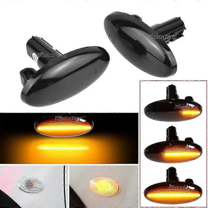 Динамични LED мигачи, секвенциални, комплект 2 бр., жълти, за Subaru Forester Impreza 2008-2019