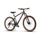 Bicicleta MTB de munte E-Carpat Boost JSXE27301A, cadru cu cabluri integrate, suspensie fata, roata 27.5 inch, cauciuc profil MTB, frana disc fata/spate, 21 viteze, negru cu rosu