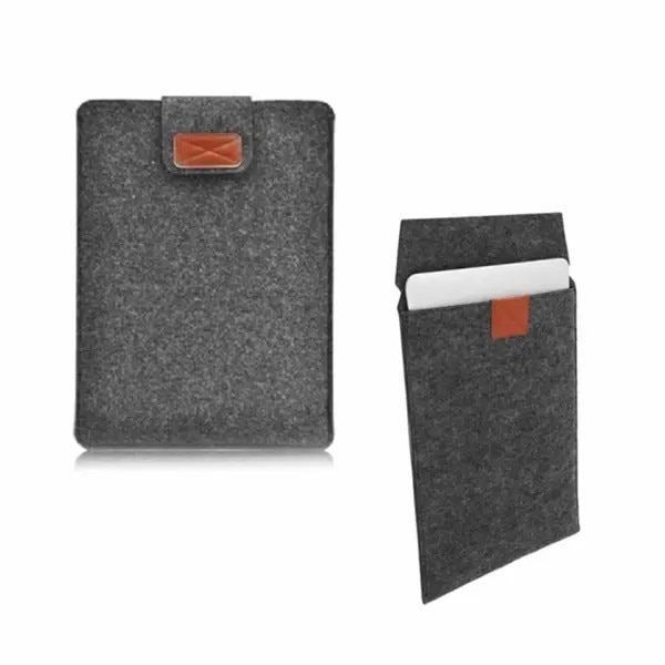 Husa laptop 15.6 inch, lana, negru, velcro