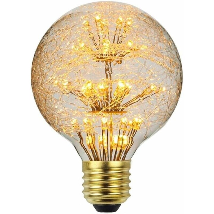 Bec LED vintage RGB tűzijáték 3W E27 G80