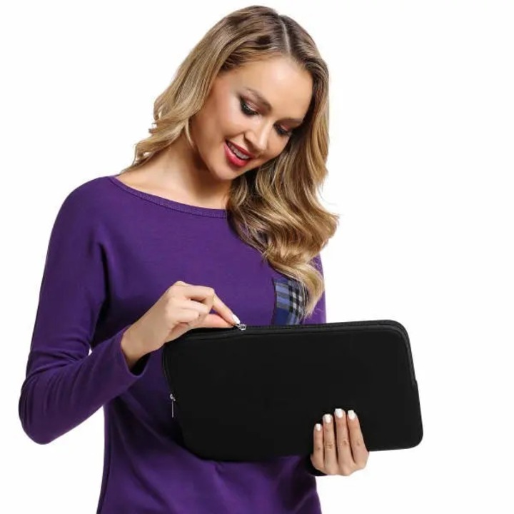 Neoprén laptop tok 15.6 inch fekete 39.5x28.5cm