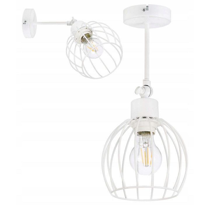 Lampa Suspensie Loft Stil Industrial, Alba, E27, Kinkieta
