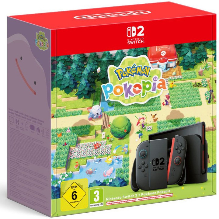 Consola Nintendo Switch 2 + Joc Pokemon Pokopia pentru Nintendo Switch 2 (Bundle)