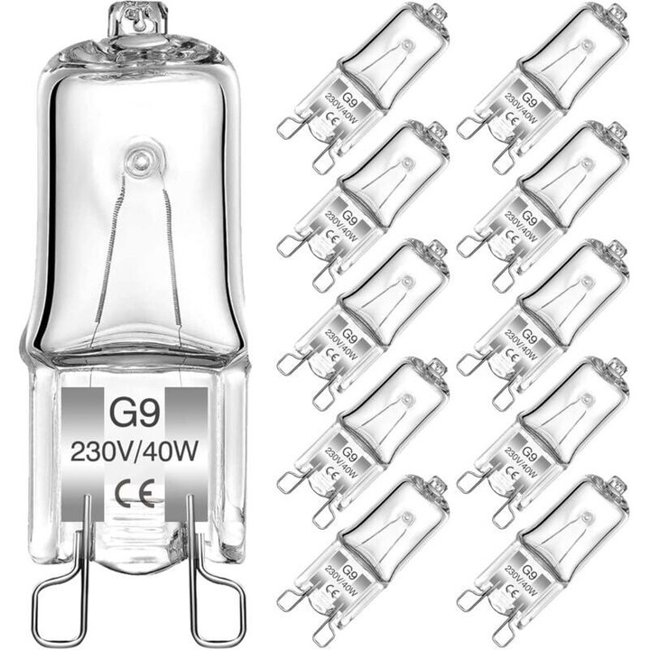 Halogén izzók G9 40W 2700K meleg fehér, 10 db-os szett