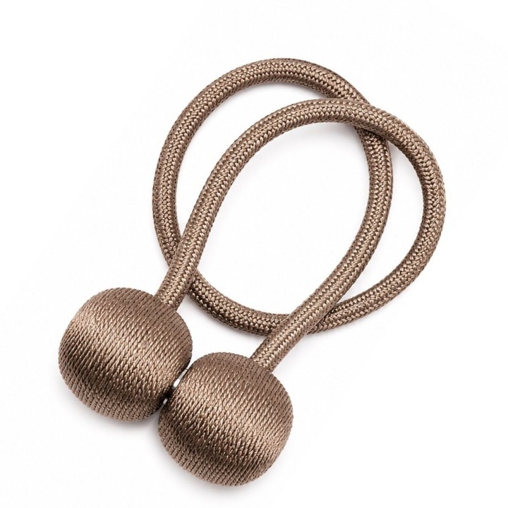 Magnet decorativ pentru perdele si draperii, snur magnetic elegant, 44 cm, auriu antichizat