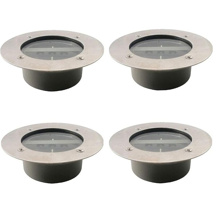 Соларни лампи за външно ползване, комплект от 4 броя, 3 LED, IP65 водоустойчиви