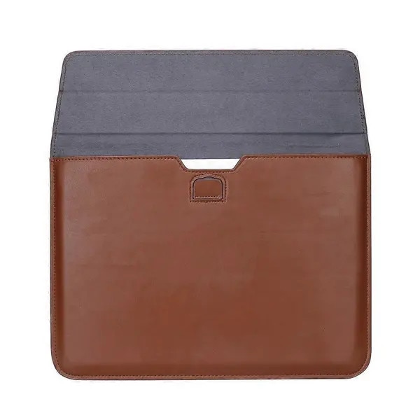 Husa tip plic pentru laptop PRE-CJk0515-26-0806-1151, din PU piele, captuseala moale, flap convertibil in suport, compatibila MacBook Air 13,3 / MacBook Pro 13,3 / iPad Pro 12,9, maro