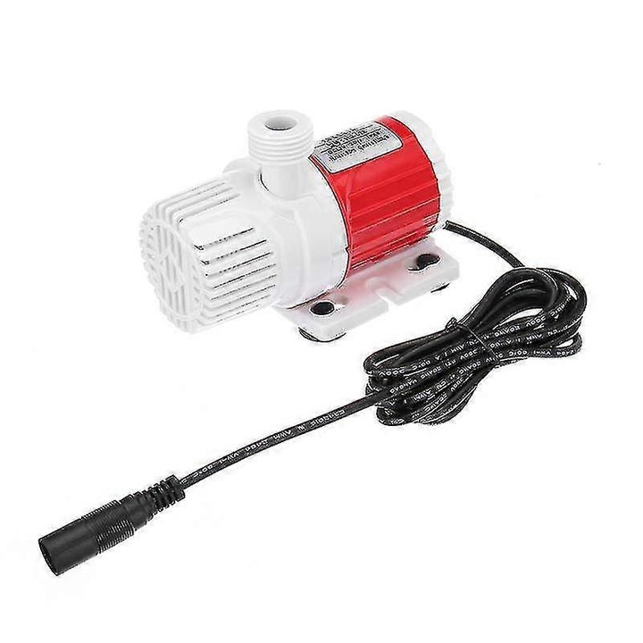 12V-os merülő szivattyú 1100L/H piros fehér 20x20cm