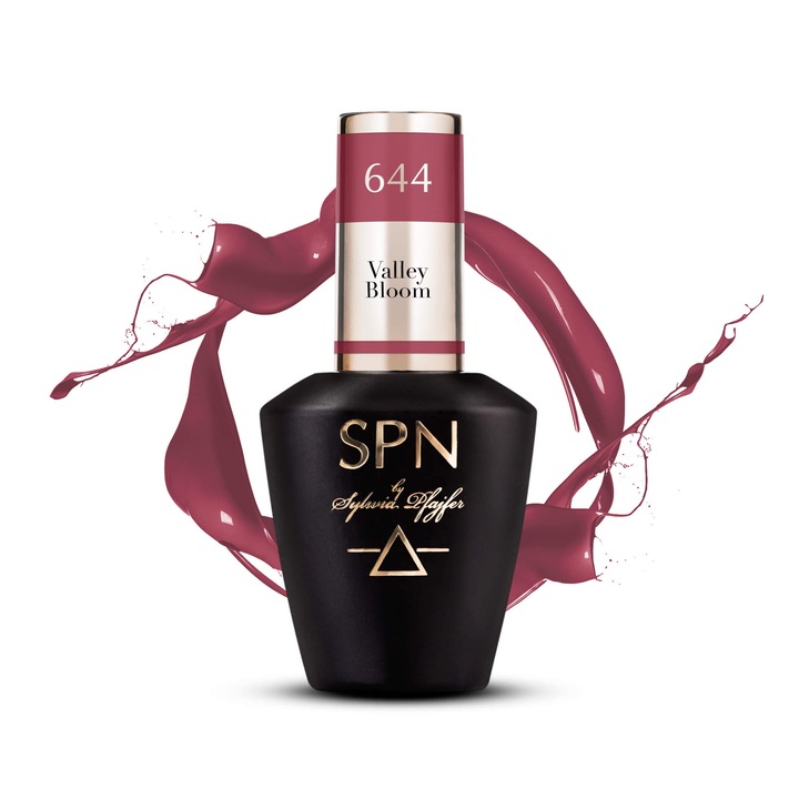 Lac de unghii SPN Nails Valley Bloom, violet bordo, 8ml