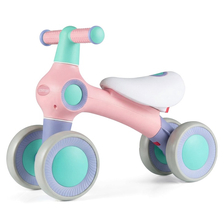 Bicicleta de echilibru pentru bebelusi cu scaun reglabil si roti silentioase