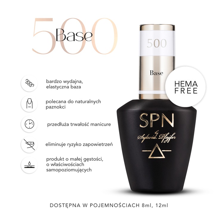 SPN Nails körömlakklemosó 500 Base UV 8ml