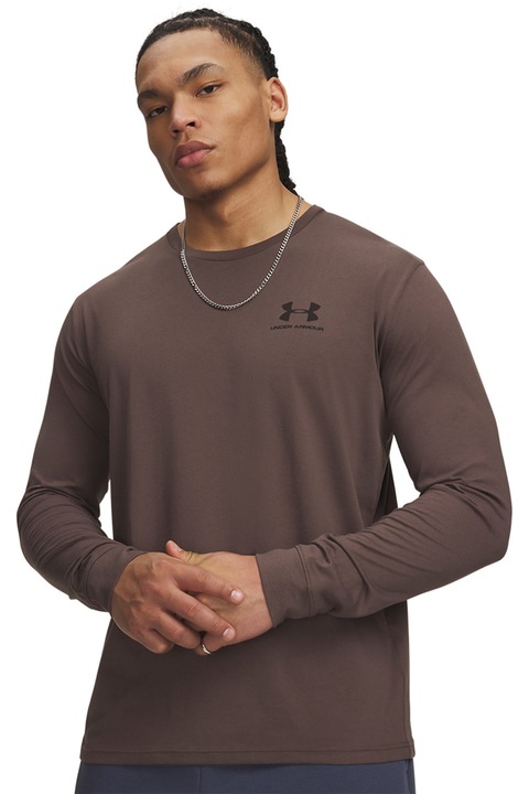 Under Armour, Свободна блуза с овално деколте, Κафе кафяво