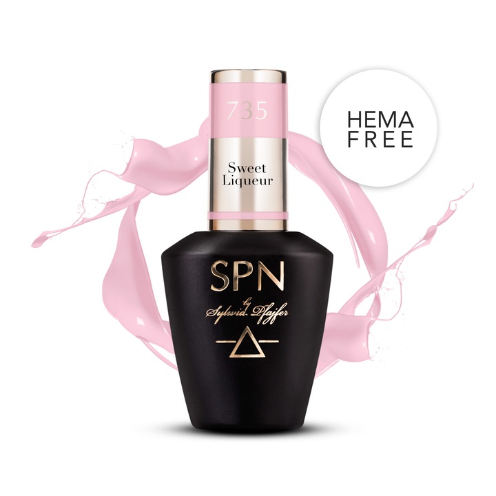 Lac de unghii hybrid SPN Nails 735 Sweet Liqueur roz pastel 8ml
