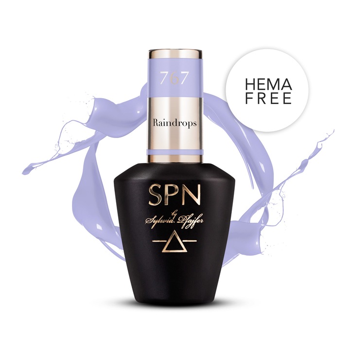 Oja semipermanenta SPN Nails 767 Raindrops albastru deschis 8ml