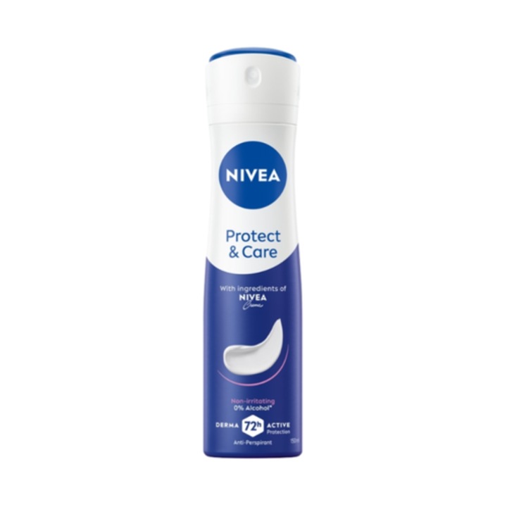 Antiperspirant spray, Nivea, Protect & Care, 150ml, hidratare, eficiență