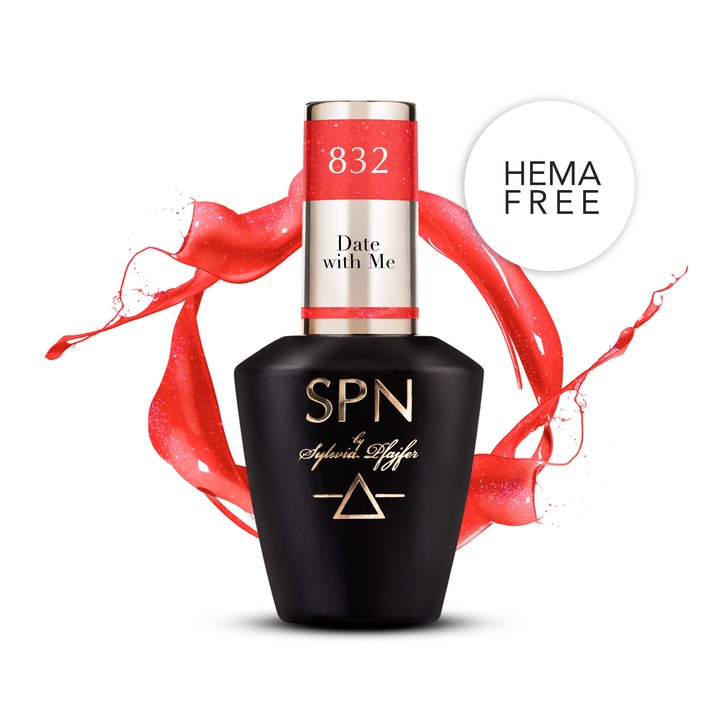 Oja semipermanenta SPN Nails 832 Date with me roz deschis 8ml