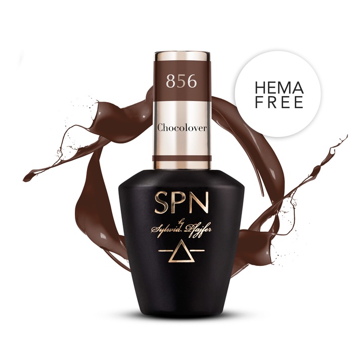 Lac de unghii SPN Nails UV LaQ Chocolover 8ml maro inchis cu crem
