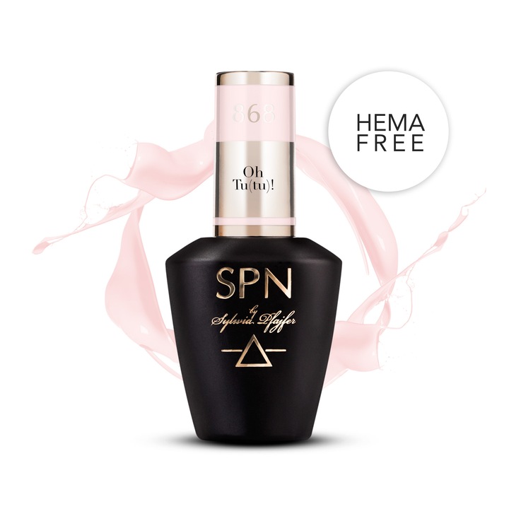 Lac de unghii SPN Nails Oh Tu(tu) UV LaQ, semi-transparent, piersica cu roz, 8ml