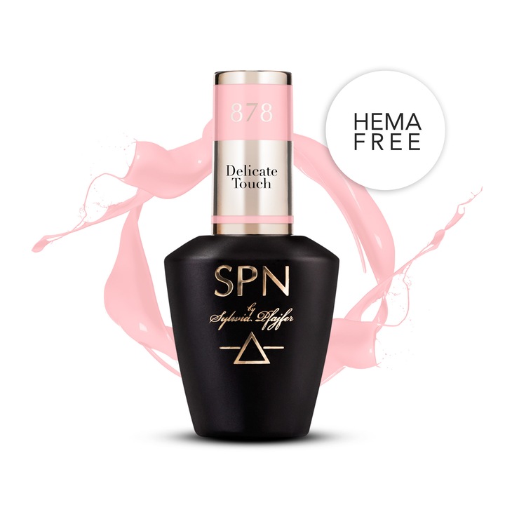 Oja semipermanenta SPN Nails 878 roz-piersica 8ml