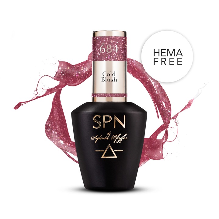 Oja semipermanenta SPN Nails 684 Cold Blush roz 8ml