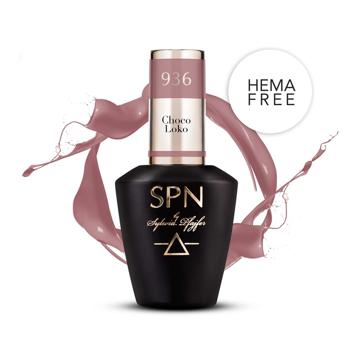 Oja semipermanenta SPN Nails 936 Choco Loko maro deschis 8ml