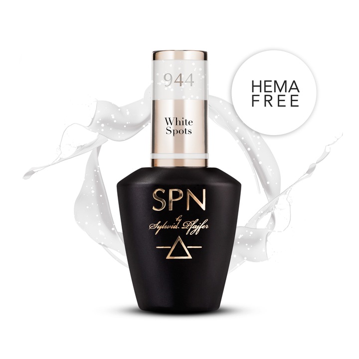 SPN Nails körömlakk 944 White Spots átlátszó fehér 8ml