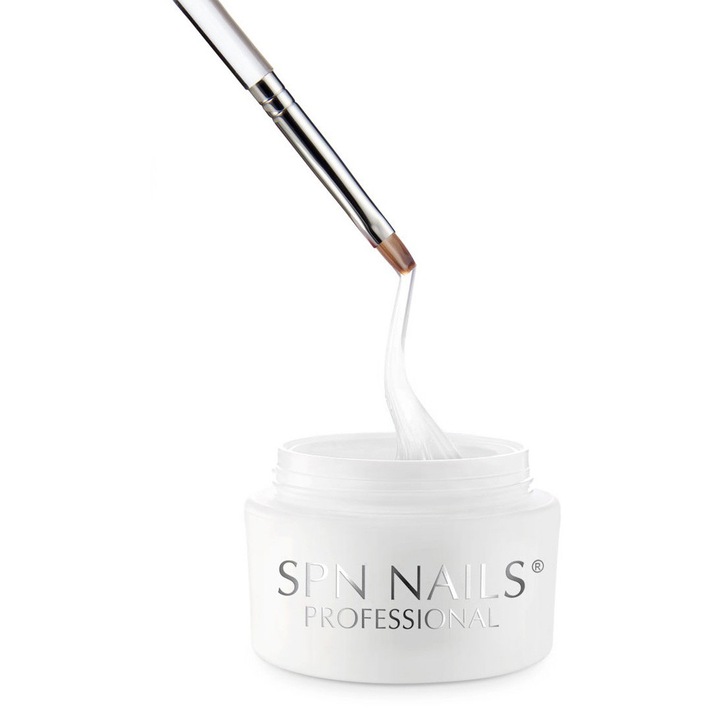 SPN Nails átlátszó gumis gél 50g, ellenálló, könnyen felvihető