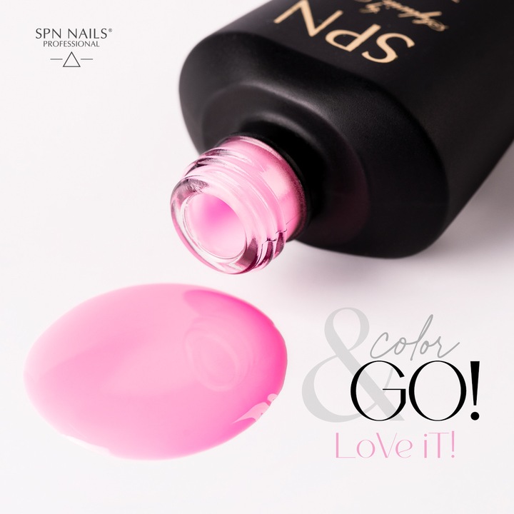 Oja SPN Nails Rubber Base COLOR & GO rózsaszín 10ml rugalmas