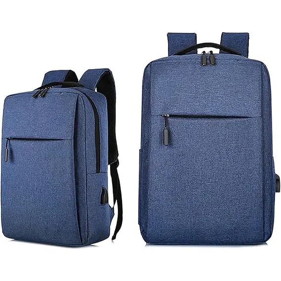 Rucsac laptop din poliester cu port USB si compartiment pentru laptop pana la 15,6", IZO-CJ-K0502-2026-0721-5005, albastru, 40.6 x 12.7 x 30.5 cm