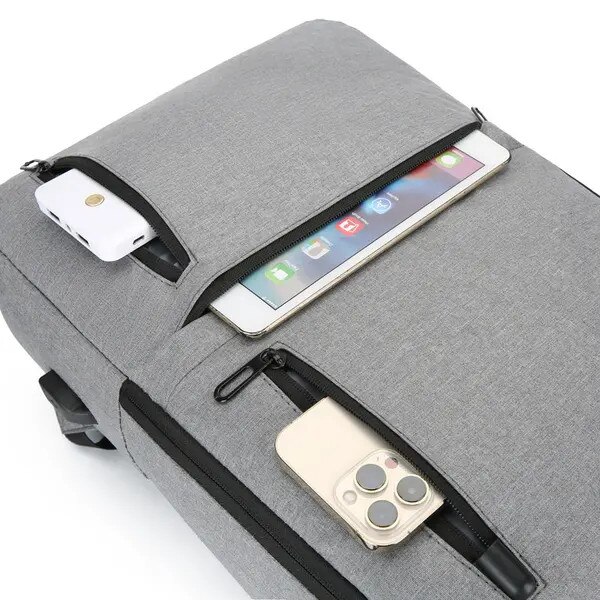 Rucsac laptop 15.6 inch, poliester, negru, 43x31x12cm, capacitate 36-55L