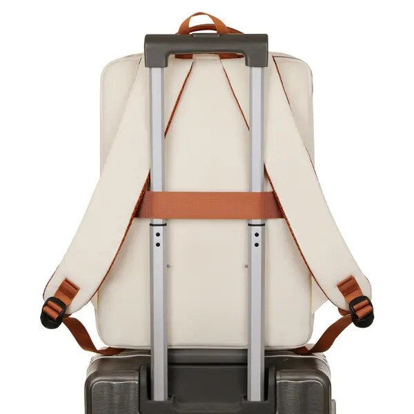 Rucsac laptop rezistent impermeabil bej 42x31x14cm