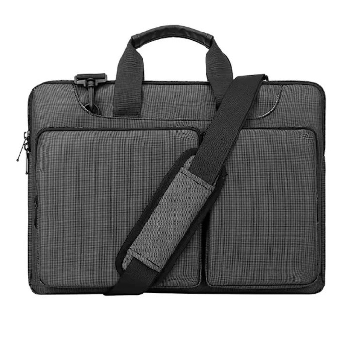 Hordozható nylon válltáska 14x15.6 hüvelyk, fekete