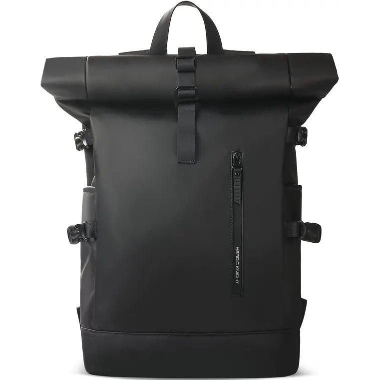 Rucsac unisex, pliabil, rezistent la apa, capacitate mare, negru, 17 inch, cu port USB