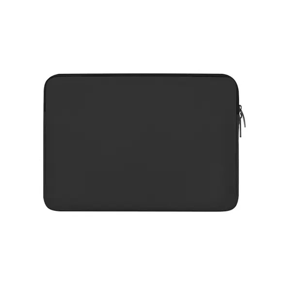 Husa pentru laptop din neopren FRU-CJK0424-260710-2600, grosime 5 mm, fermoar metalic, negru, compatibil 11/13/14/15 inch