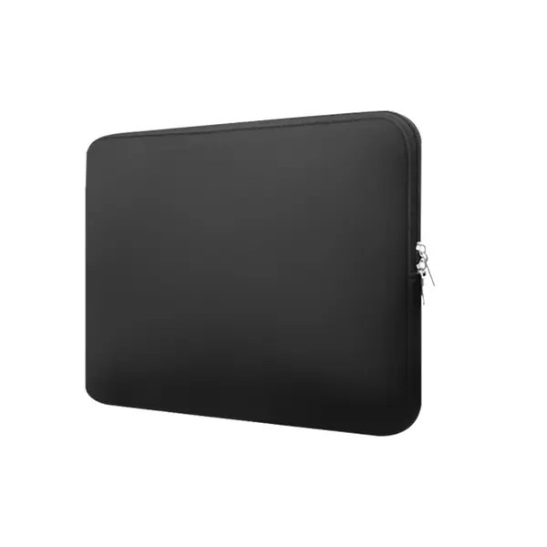 Husa pentru laptop din neopren FRU-CJK0424-260710-2600, grosime 5 mm, fermoar metalic, negru, compatibil 11/13/14/15 inch
