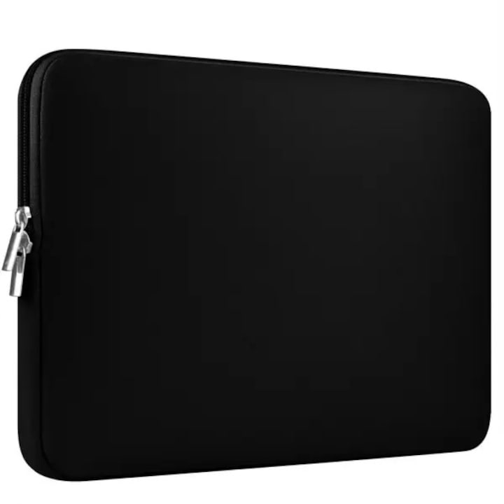 Husa pentru MacBook Pro 16, cu fermoar, neagra, 16 inch