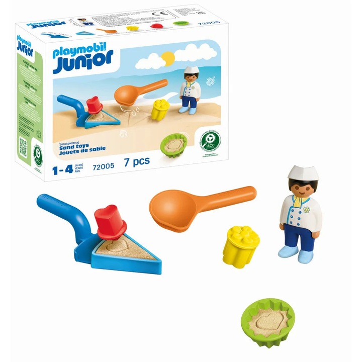 Playmobil Junior Комплект играчки за пясък, торта, мъфин, многоцветен, 178x71x47mm